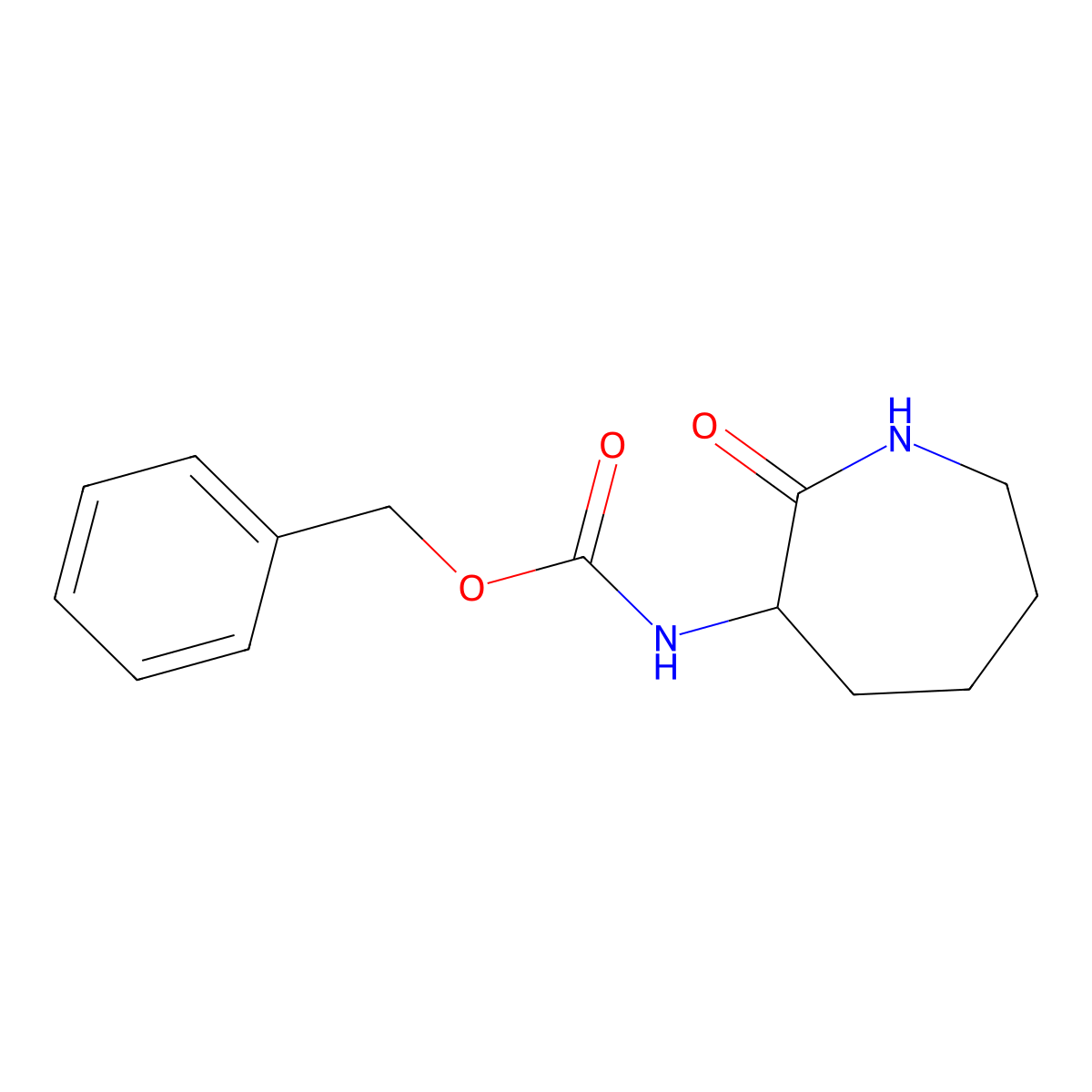 Benzyl (2-oxoazepan-3-yl)carbamate molecular structure, CAS 108875-45-2