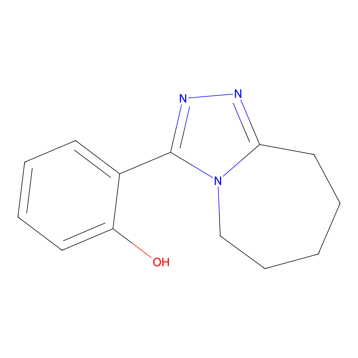 2-{5H,6H,7H,8H,9H-[1,2,4]triazolo[4,3-a]azepin-3-yl}phenol molecular structure, CAS 108877-44-7