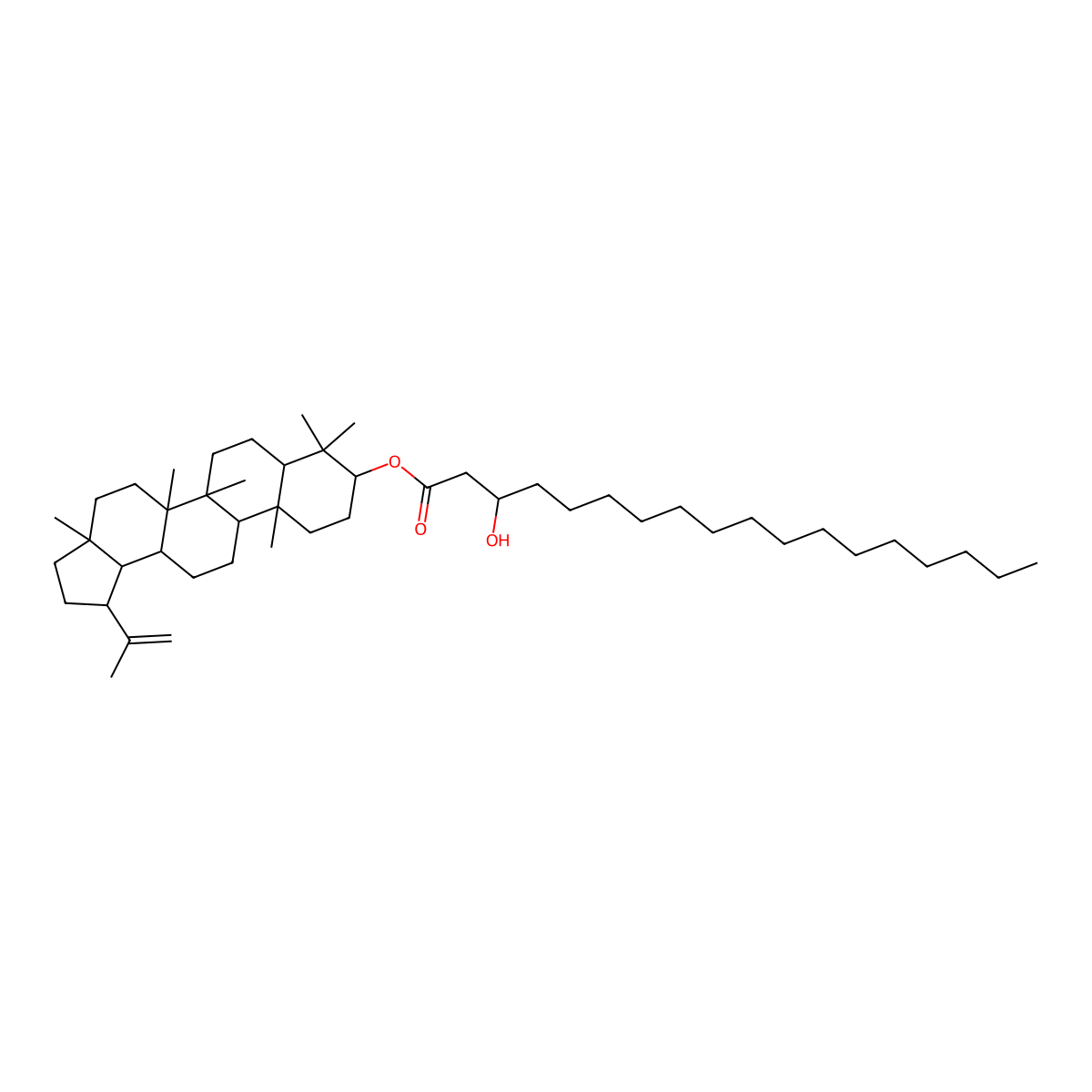 Lupeol 3-hydroxyoctadecanoate molecular structure, CAS 108885-61-6