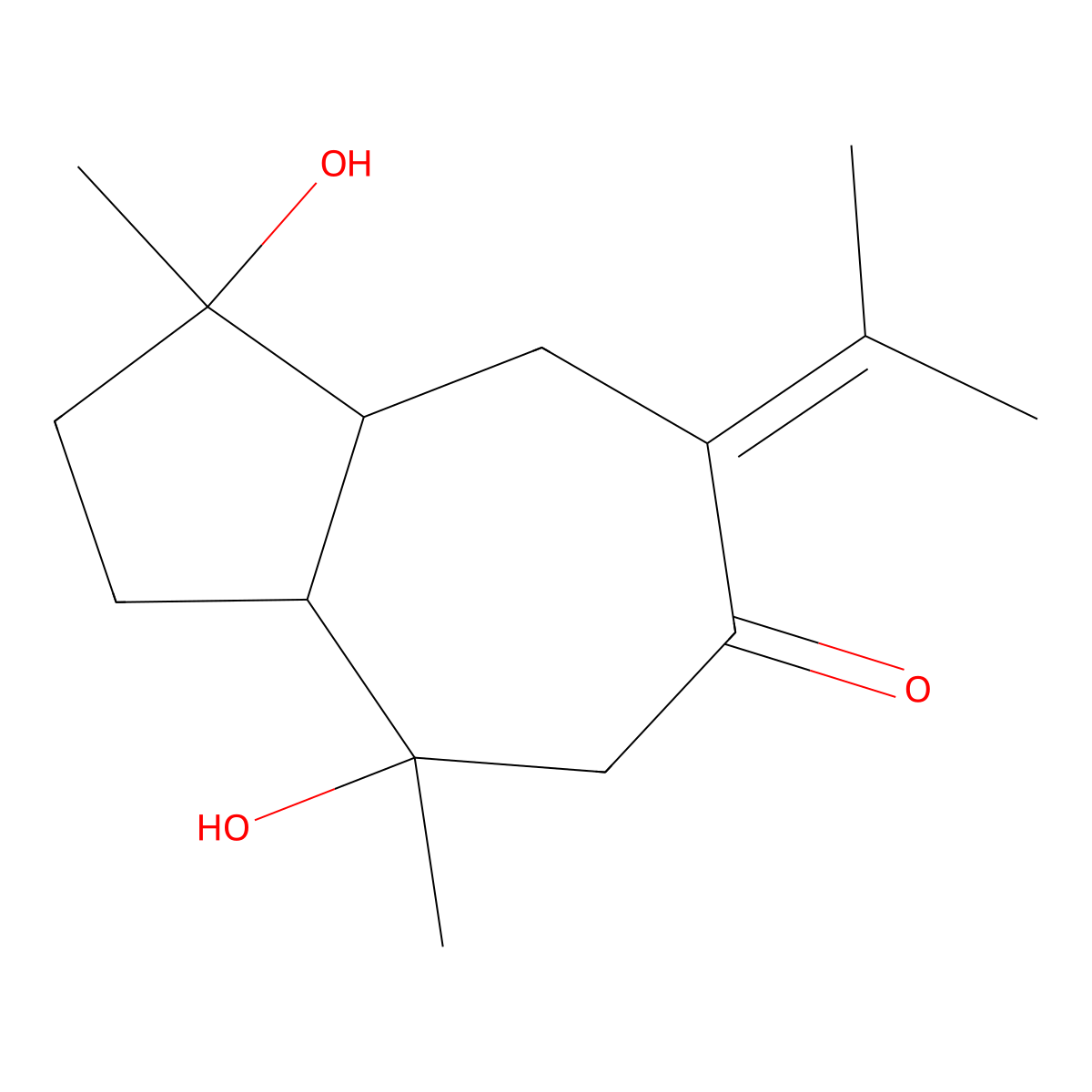 Isozedoarondiol molecular structure, CAS 108887-68-9