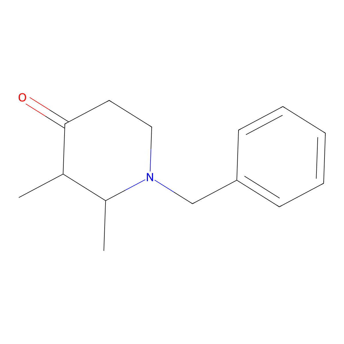 1-Benzyl-2,3-dimethylpiperidin-4-one molecular structure, CAS 108897-26-3