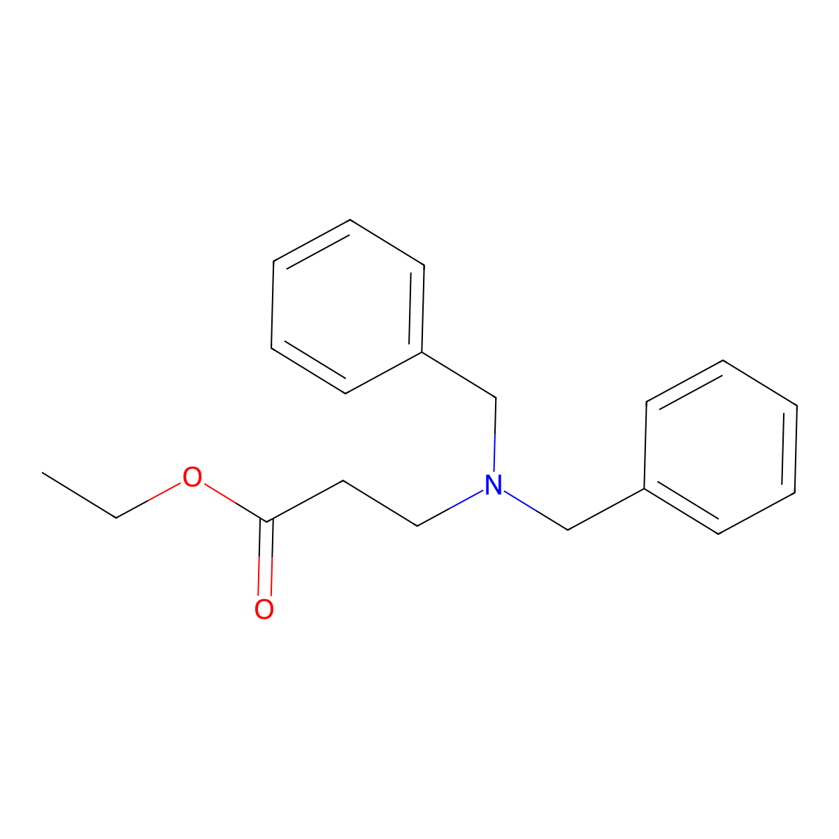 Ethyl 3-(dibenzylamino)propanoate molecular structure, CAS 108898-31-3