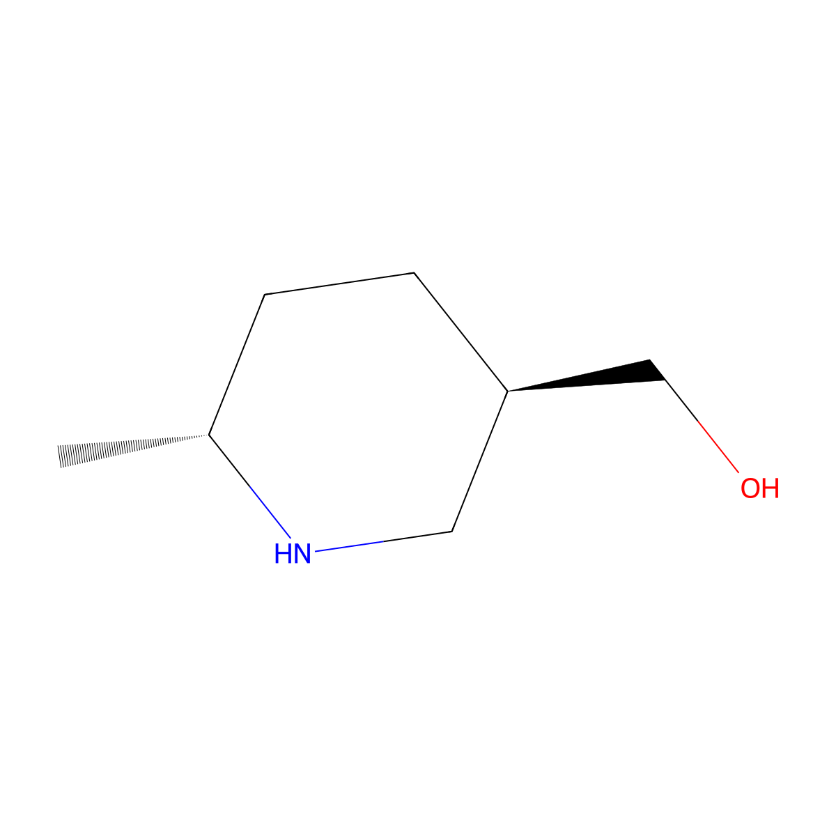 ((3R,6R)-6-Methylpiperidin-3-YL)methanol molecular structure, CAS 1088993-98-9
