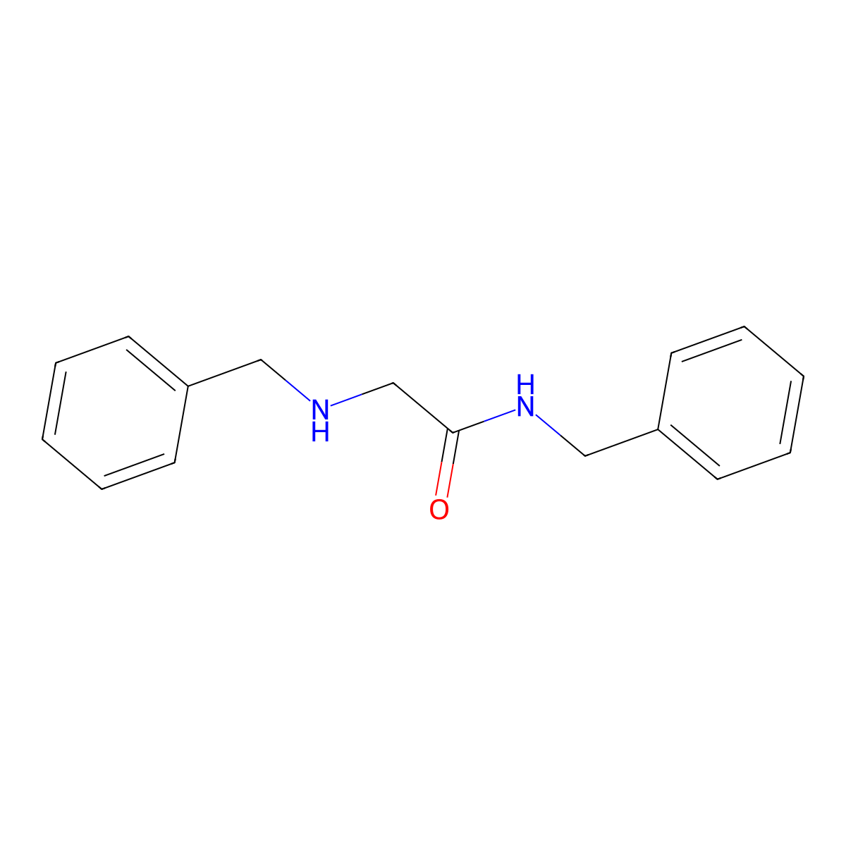 N-benzyl-2-(benzylamino)acetamide molecular structure, CAS 1089-31-2