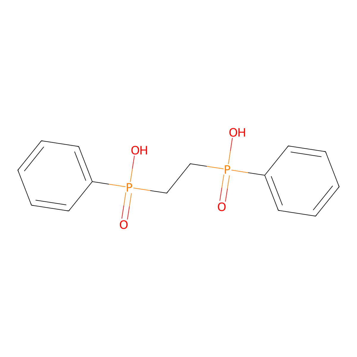 Ethane-1,2-diylbis(phenylphosphinic acid) molecular structure, CAS 1089-77-6