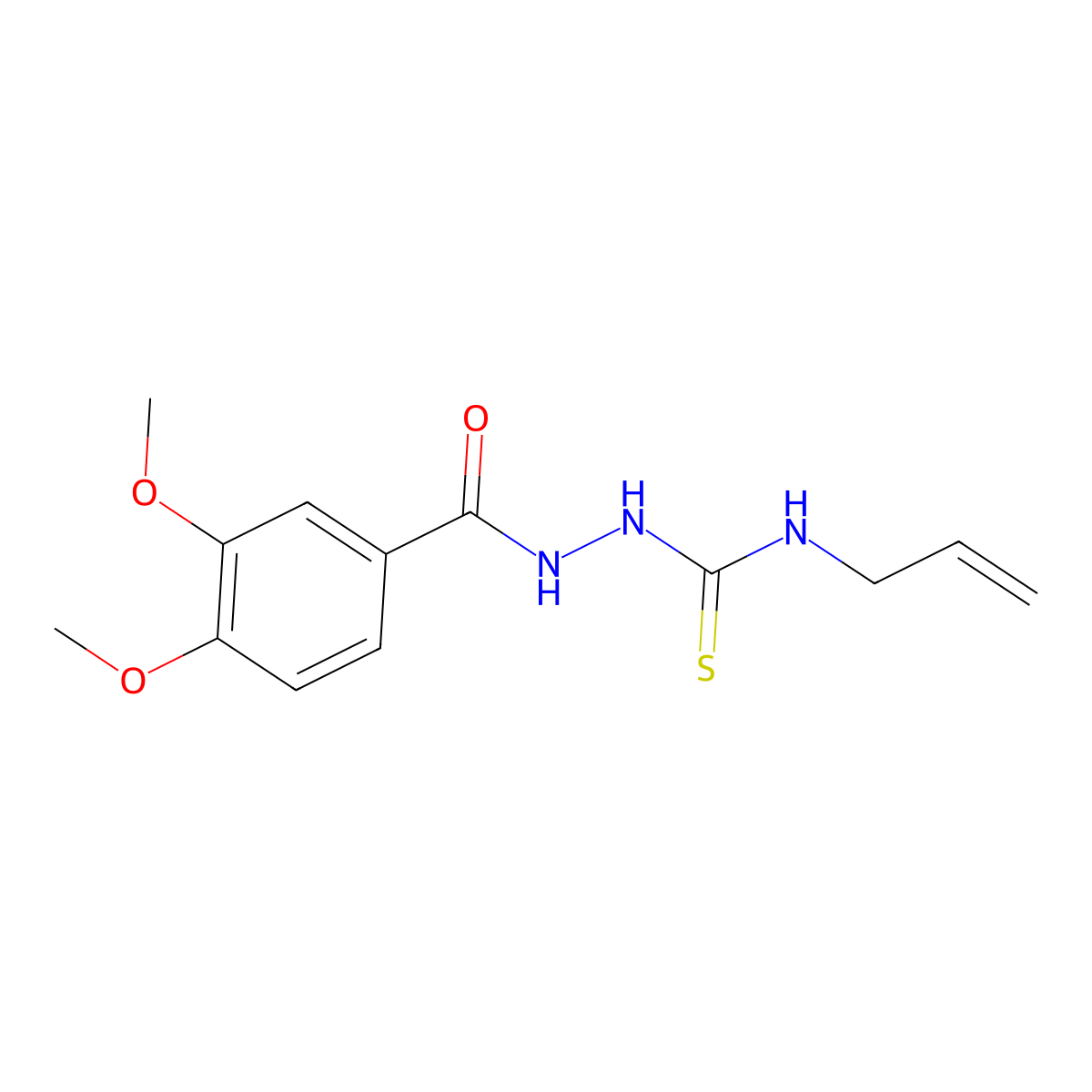 N-allyl-2-(3,4-dimethoxybenzoyl)hydrazinecarbothioamide molecular structure, CAS 108903-26-0