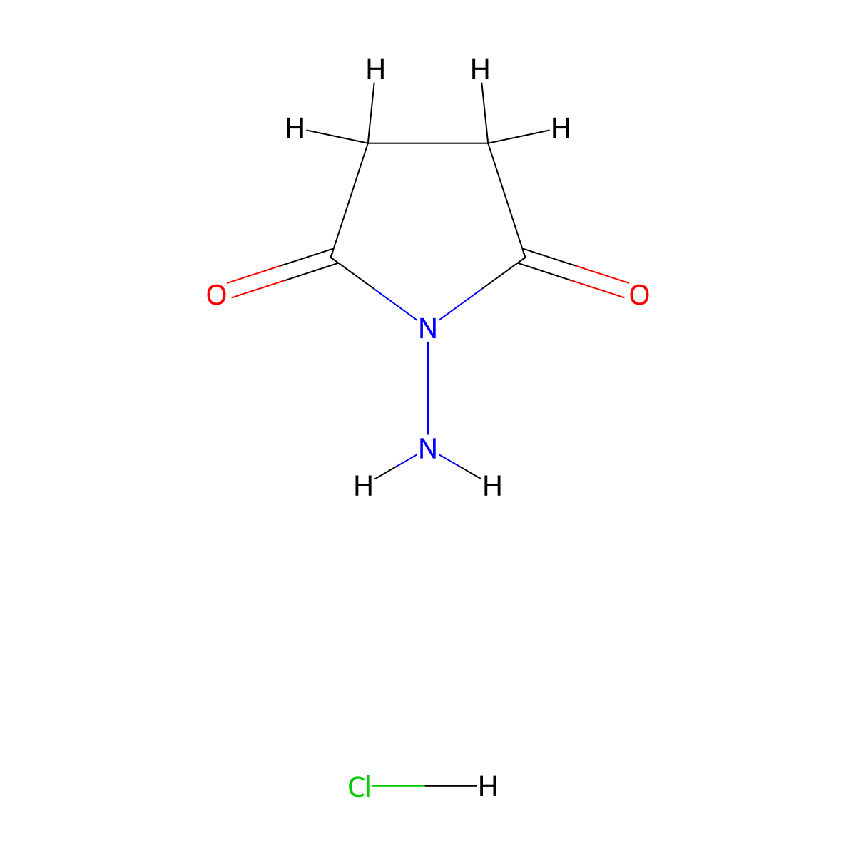 N-Aminosuccinimide Hydrochloride molecular structure, CAS 108906-15-6