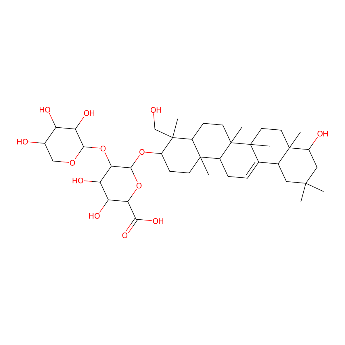 Soyasaponin IV molecular structure, CAS 108906-97-4