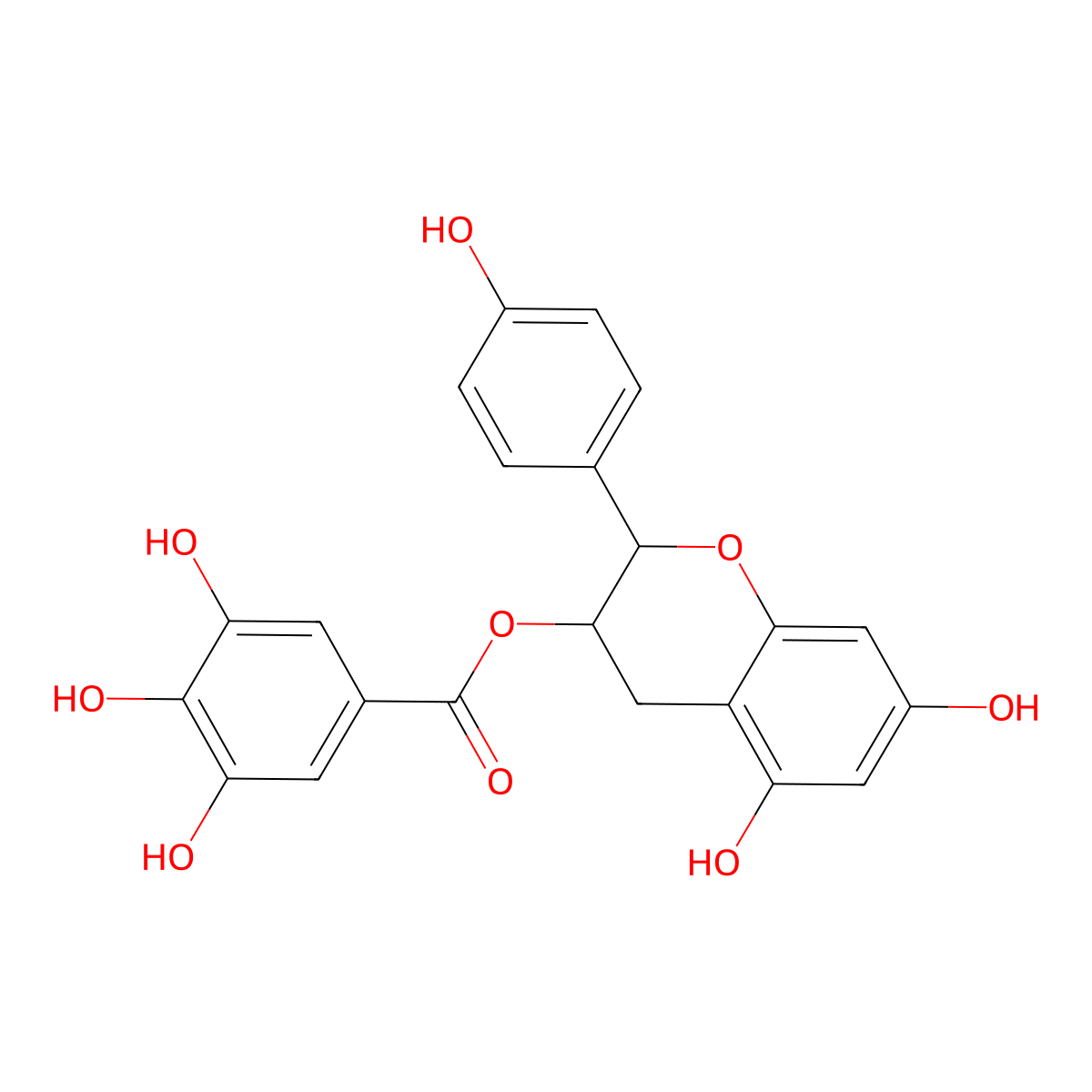 Epiafzelechin 3-O-gallate molecular structure, CAS 108907-43-3