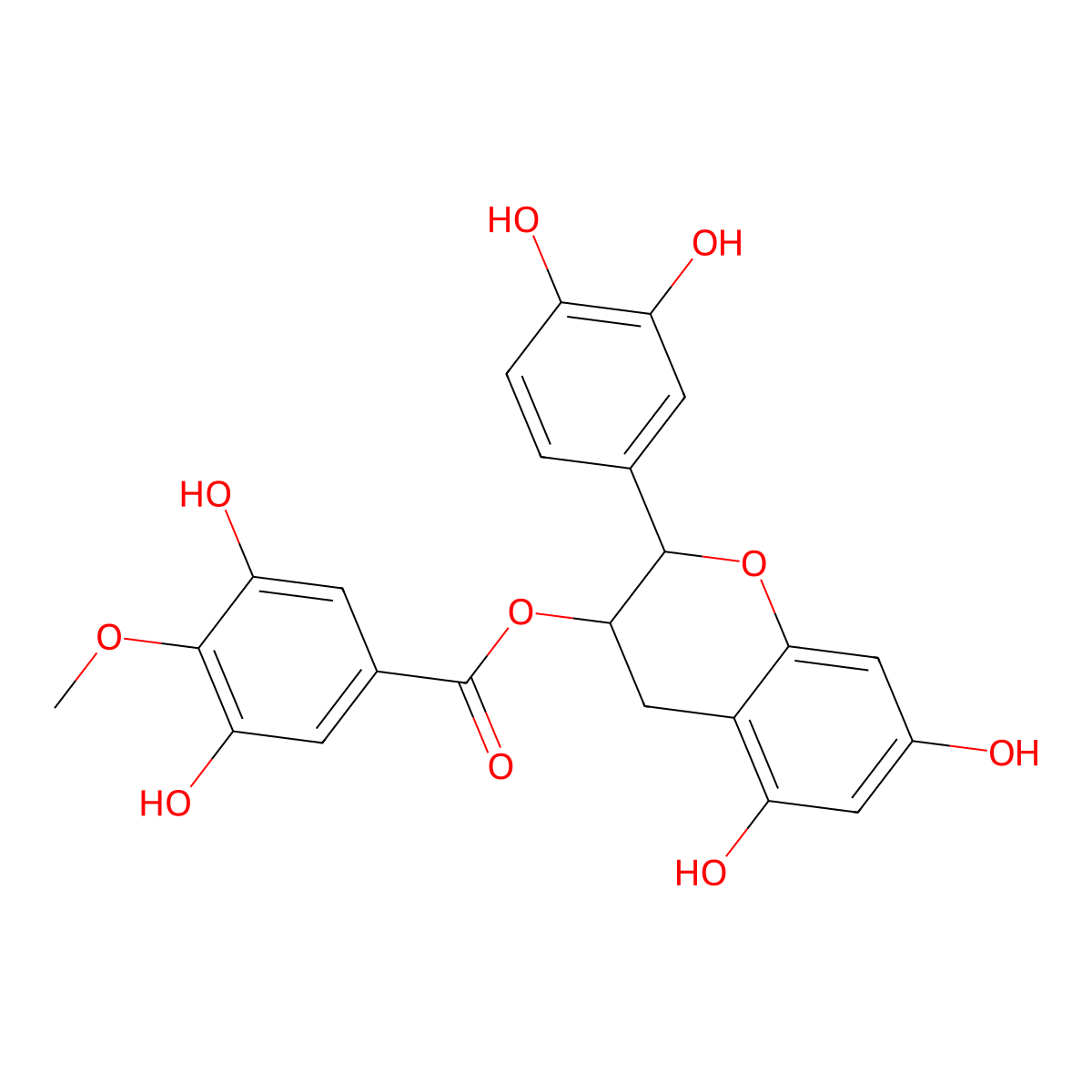 Epicatechin 3-O-(4-O-methylgallate) molecular structure, CAS 108907-44-4
