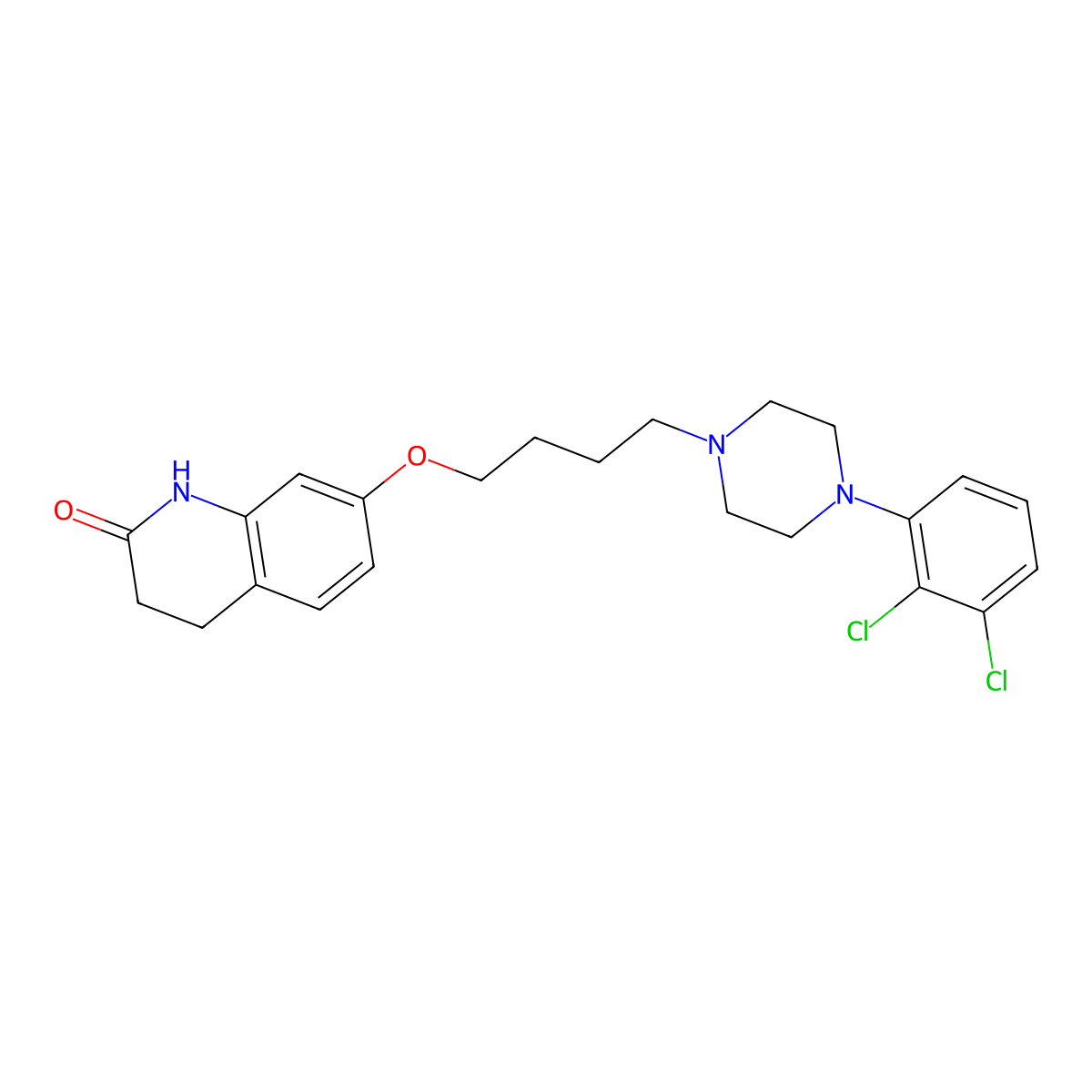 Aripiprazole molecular structure, CAS 1089115-04-7