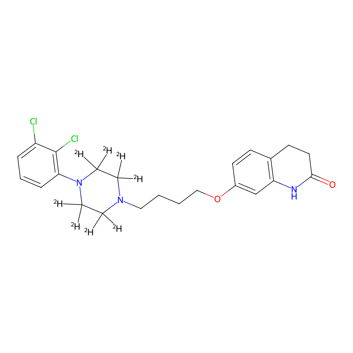 7-(4-(4-(2,3-Dichlorophenyl)-1-piperazinyl-2,2,3,3,5,5,6,6-d8)butoxy)-3,4-dihydro-2(1H)-quinolinone molecular structure, CAS 1089115-06-9
