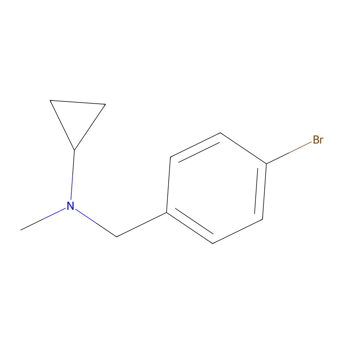 N-[(4-bromophenyl)methyl]-N-methylcyclopropanamine molecular structure, CAS 1089130-77-7