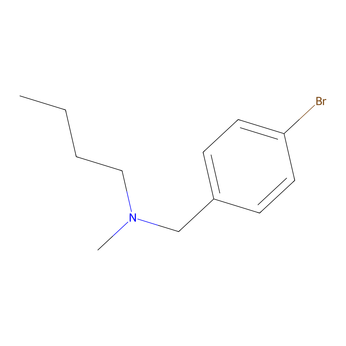 4-Bromo-N-butyl-N-methylbenzenemethanamine molecular structure, CAS 1089130-79-9