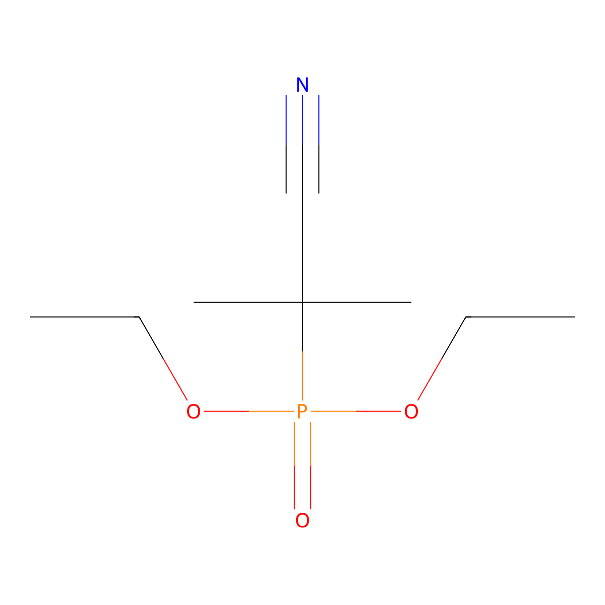 Diethyl (2-cyanopropan-2-yl)phosphonate molecular structure, CAS 108914-80-3