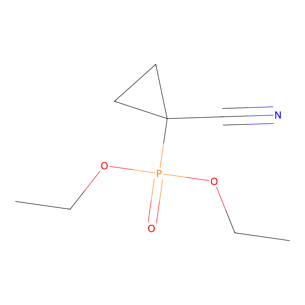 1-Diethoxyphosphorylcyclopropane-1-carbonitrile molecular structure, CAS 108914-86-9