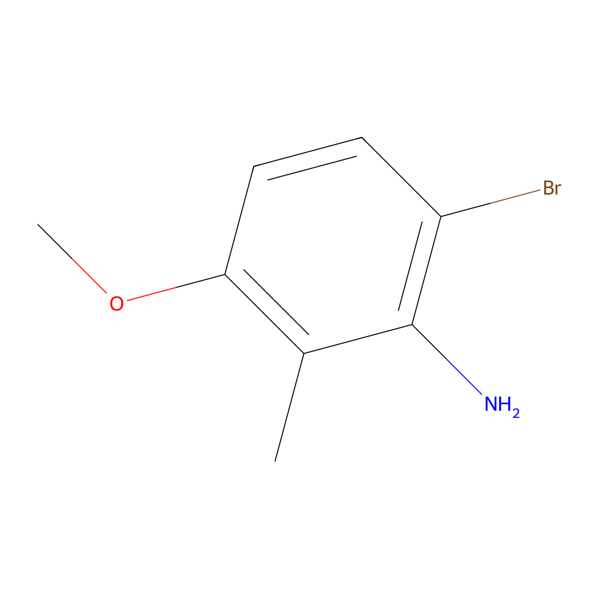 6-Bromo-3-methoxy-2-methylaniline molecular structure, CAS 1089144-40-0