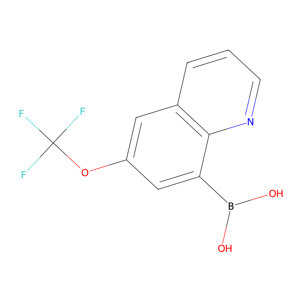 (6-(Trifluoromethoxy)quinolin-8-yl)boronic acid molecular structure, CAS 1089179-11-2