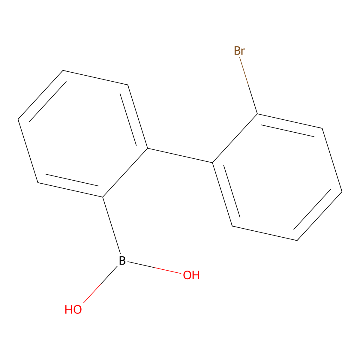 (2'-Bromo-[1,1'-biphenyl]-2-yl)boronic acid molecular structure, CAS 1089189-34-3