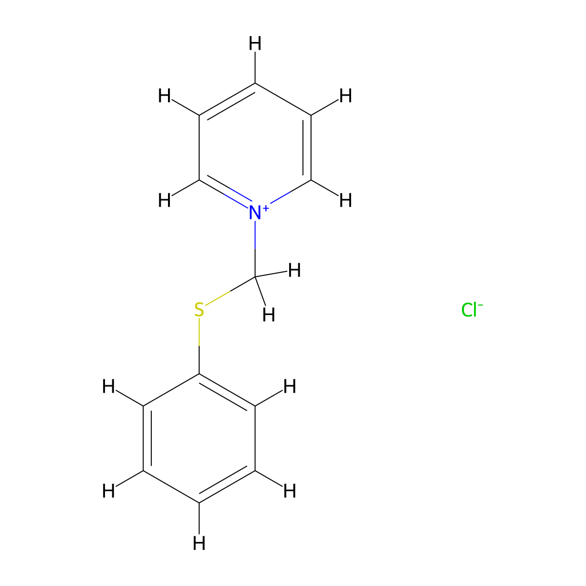 1-((Phenylthio)methyl)pyridin-1-ium chloride molecular structure, CAS 108921-80-8