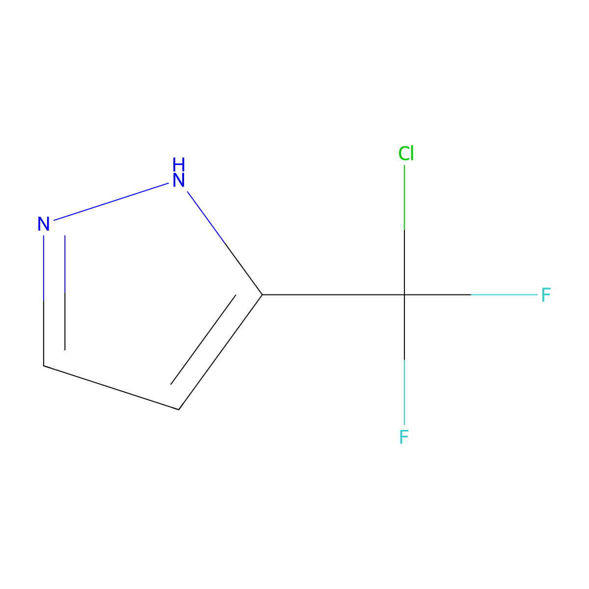 3-(chlorodifluoromethyl)-1H-pyrazole molecular structure, CAS 1089212-43-0