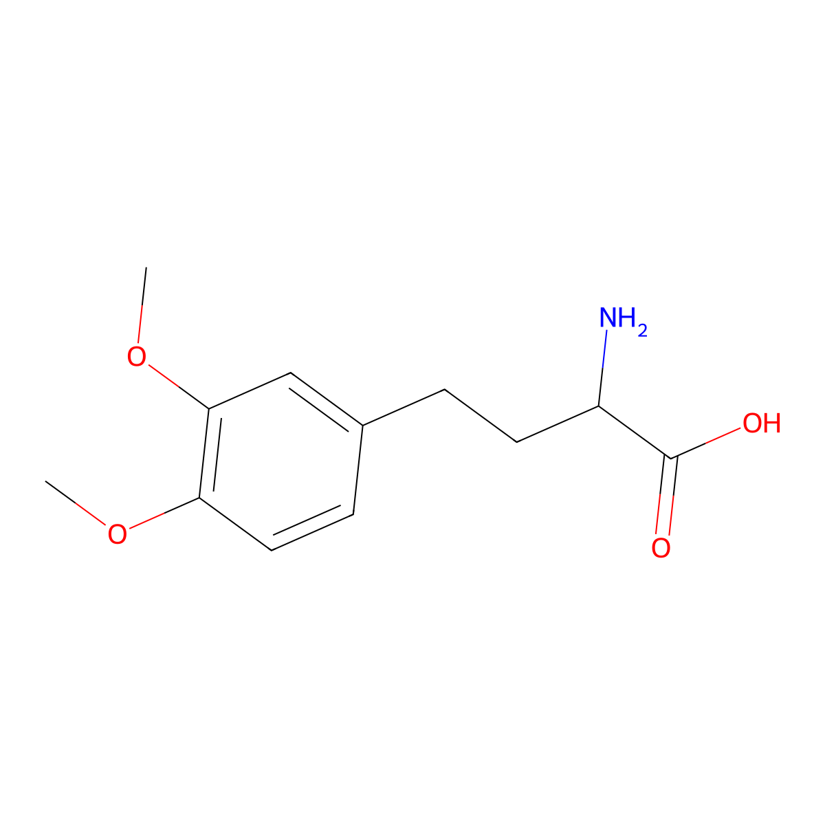 3,4-Dimethoxy-D-homophenylalanine molecular structure, CAS 1089276-11-8