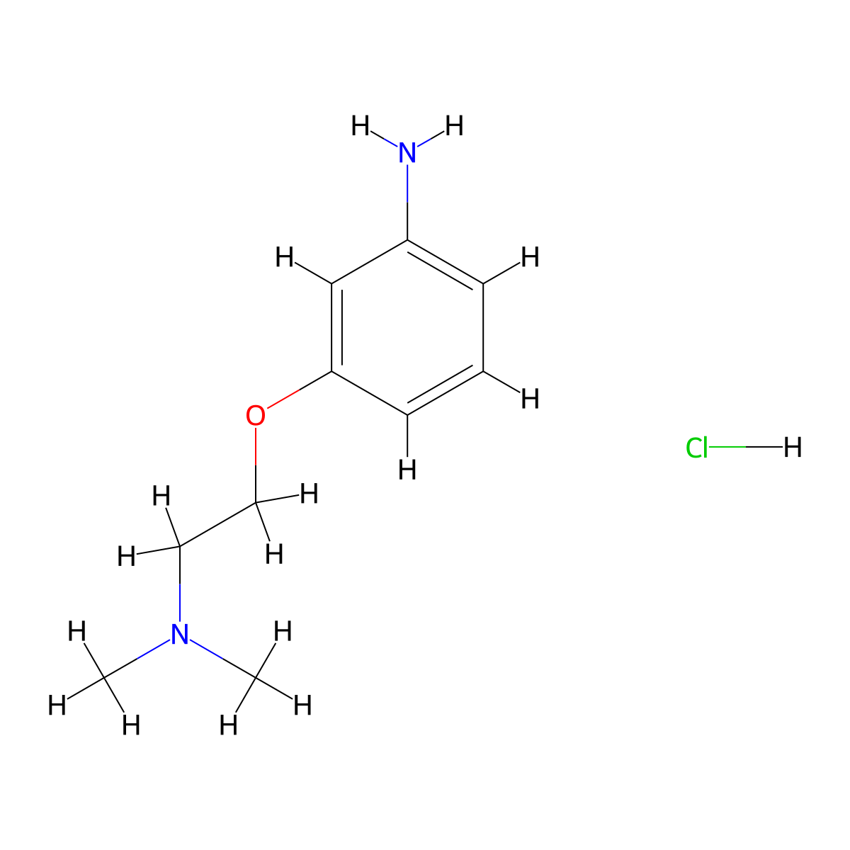 3-[2-(Dimethylamino)ethoxy]aniline hydrochloride molecular structure, CAS 1089278-93-2