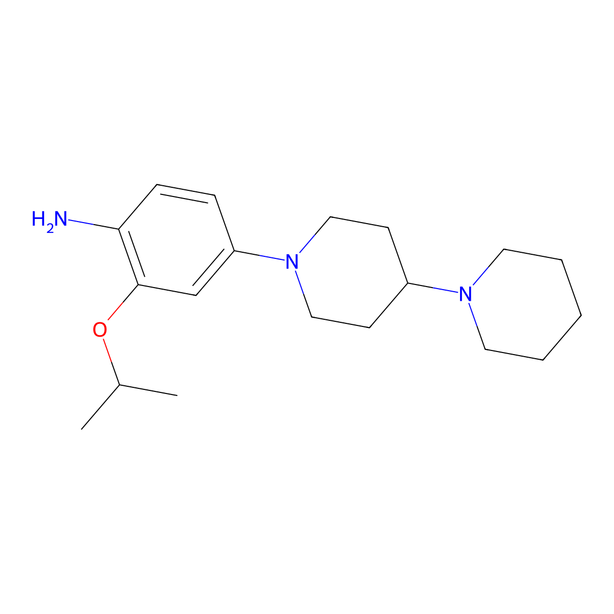 4-([1,4'-Bipiperidin]-1'-YL)-2-isopropoxyaniline molecular structure, CAS 1089279-20-8