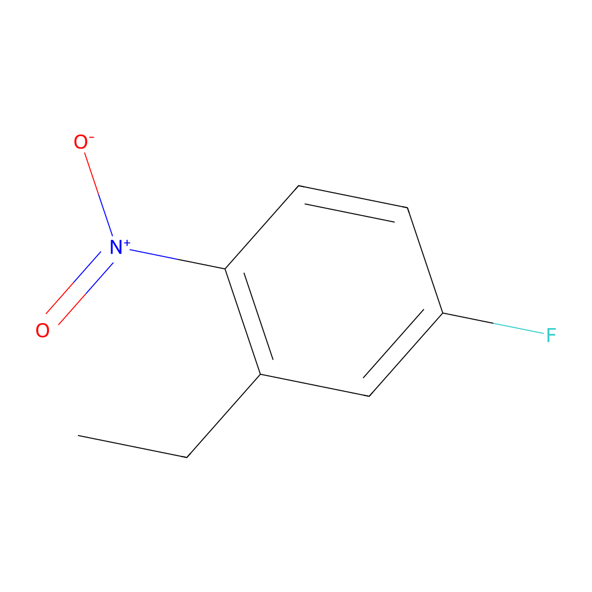 2-Ethyl-4-fluoro-1-nitrobenzene molecular structure, CAS 1089279-29-7