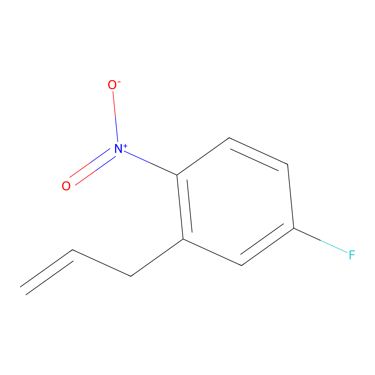 2-Allyl-4-fluoro-1-nitrobenzene molecular structure, CAS 1089279-33-3