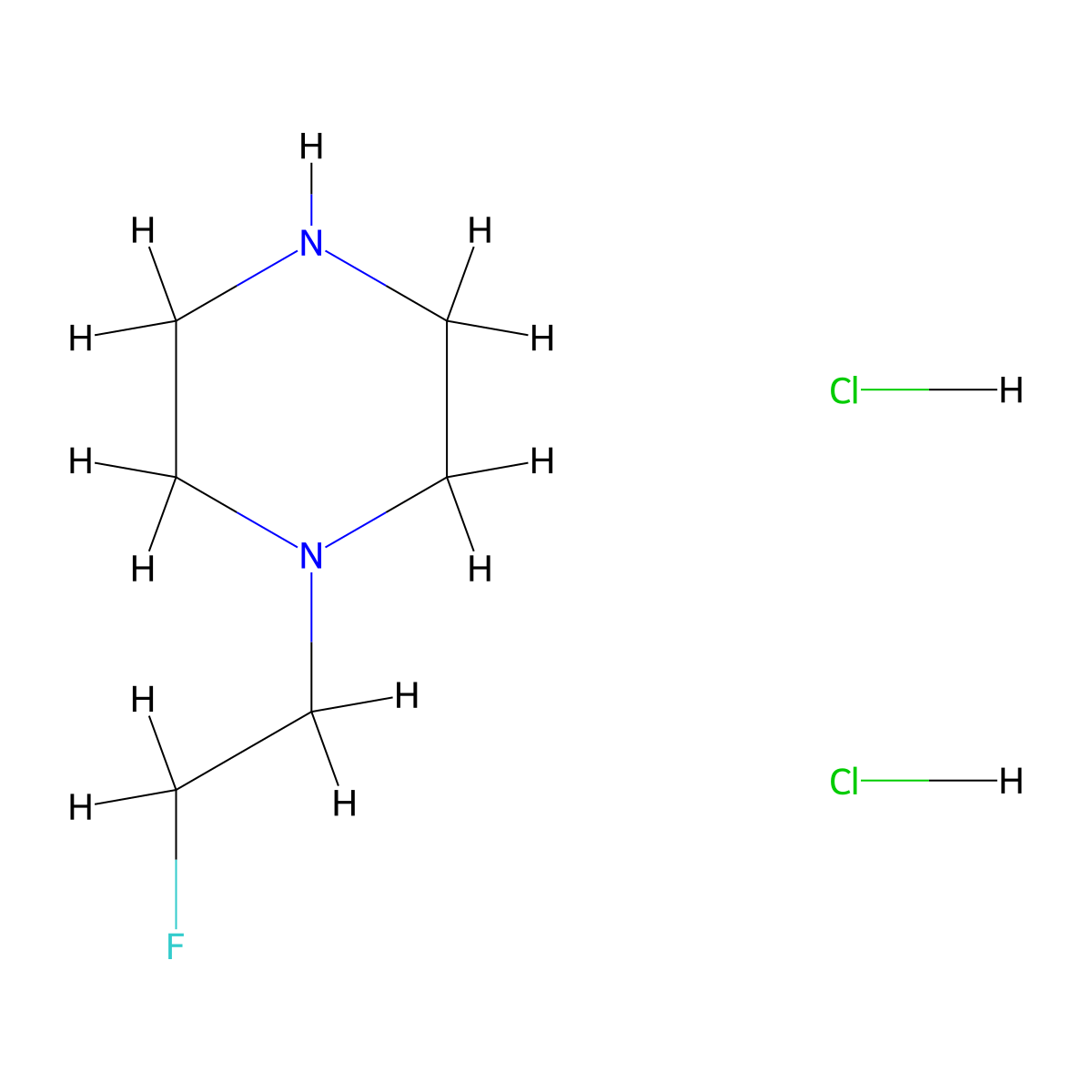 1-(2-Fluoroethyl)piperazine dihydrochloride molecular structure, CAS 1089279-64-0