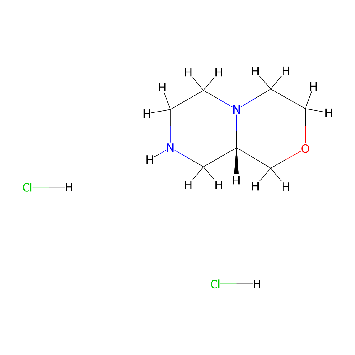 (S)-Octahydropyrazino[2,1-C][1,4]oxazine dihydrochloride molecular structure, CAS 1089280-14-7