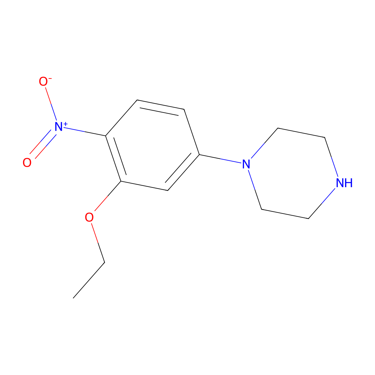 1-(3-Ethoxy-4-nitrophenyl)piperazine molecular structure, CAS 1089280-28-3