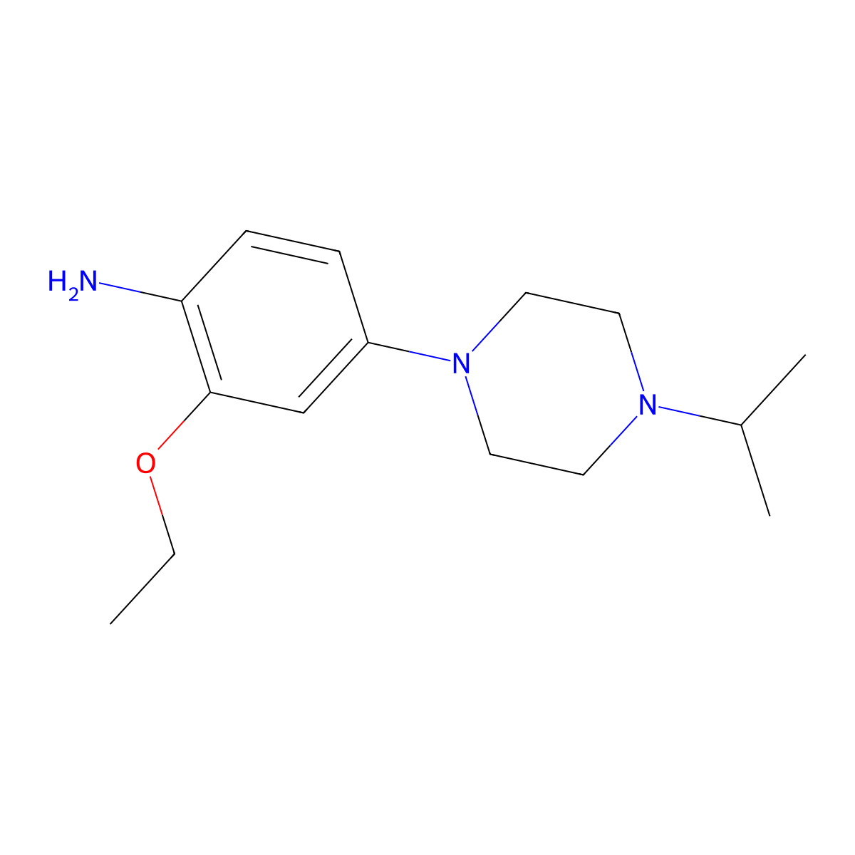 (2-(Ethyloxy)-4-[4-(1-methylethyl)-1-piperazinyl]phenyl}amine molecular structure, CAS 1089282-21-2