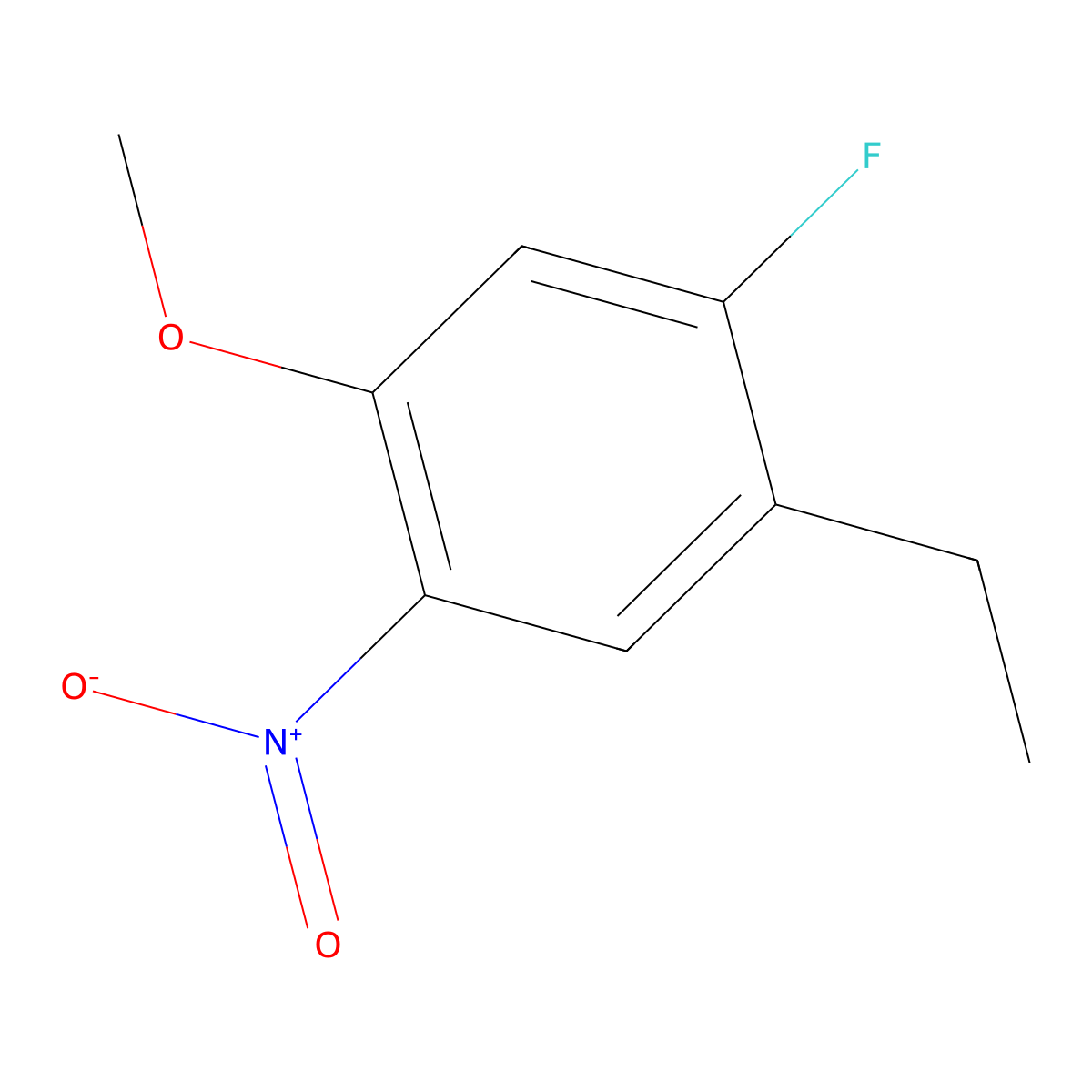 1-Ethyl-2-fluoro-4-methoxy-5-nitrobenzene molecular structure, CAS 1089282-52-9