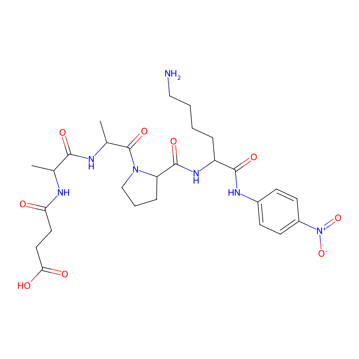 Suc-Ala-Ala-Pro-Lys-pNA molecular structure, CAS 108929-39-1