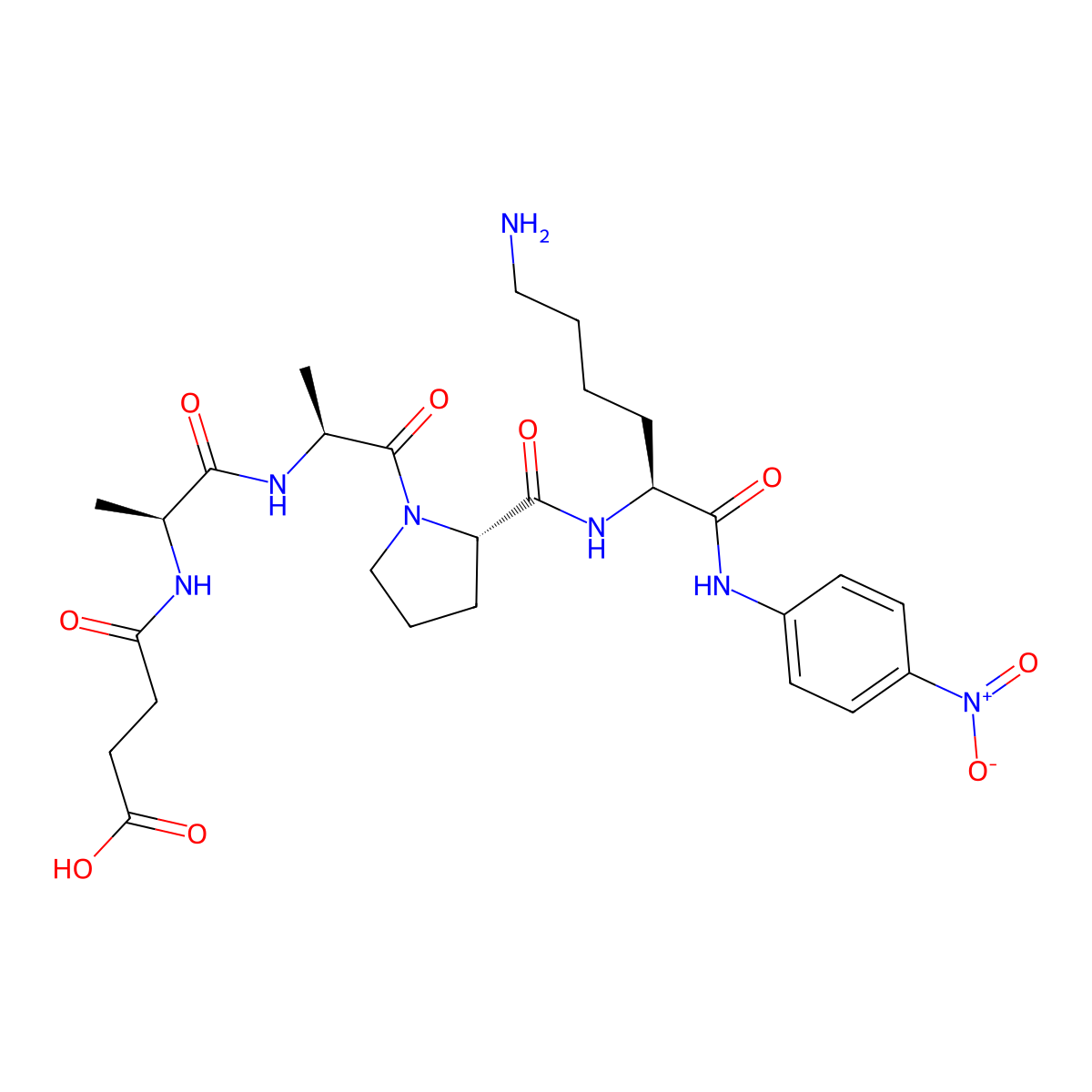 Suc-Ala-Ala-Pro-Lys-pNA molecular structure, CAS 108929-39-1