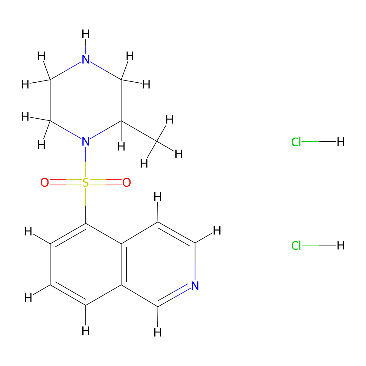 1-(5-Isoquinolinesulfonyl)-2-methylpiperazine dihydrochloride molecular structure, CAS 108930-17-2