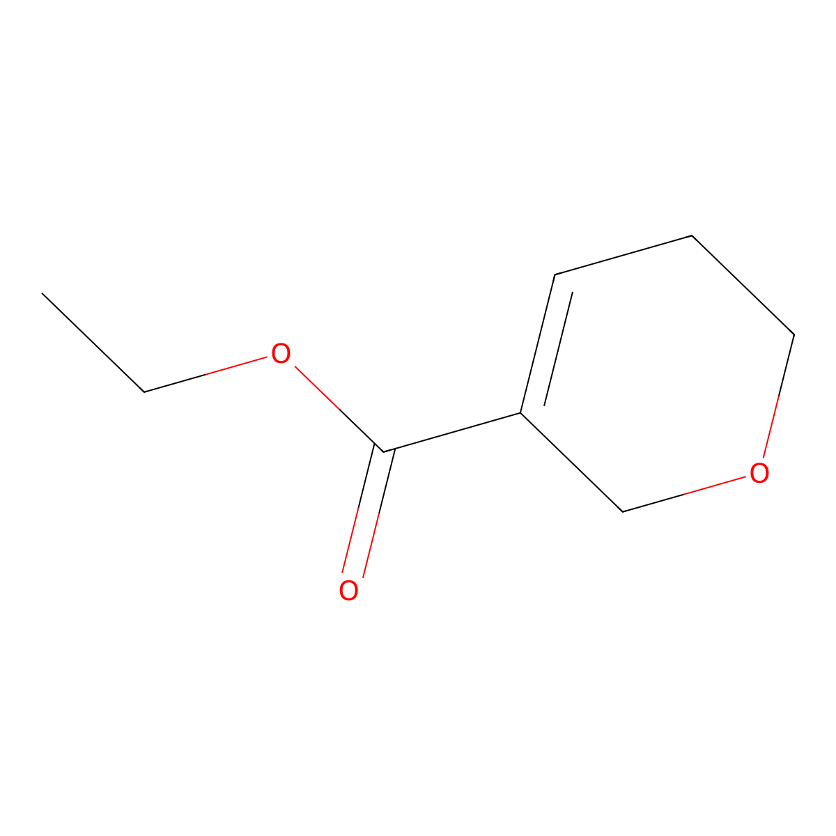 Ethyl 5,6-dihydro-2H-pyran-3-carboxylate molecular structure, CAS 1089317-19-0