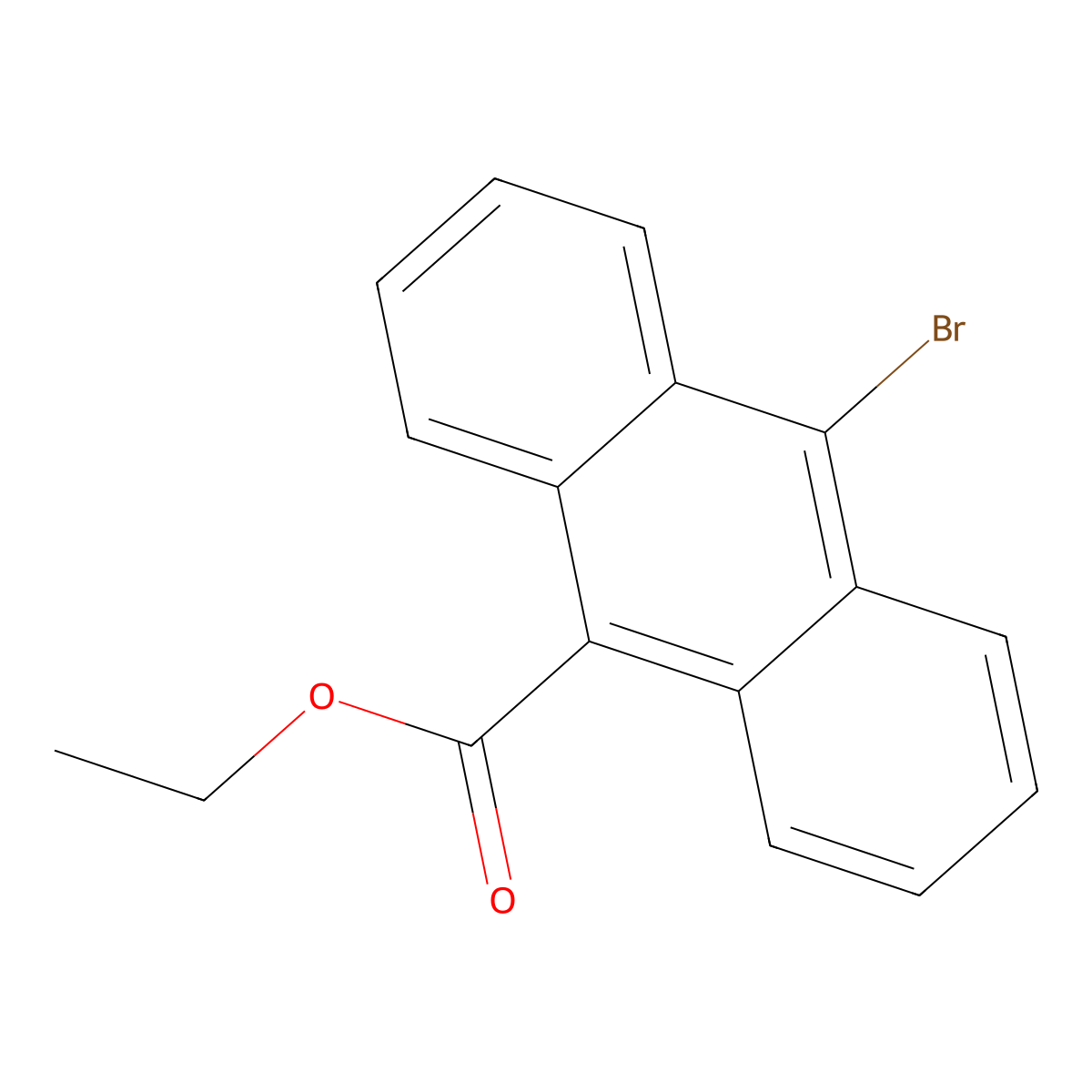 Ethyl 10-bromoanthracene-9-carboxylate molecular structure, CAS 1089318-91-1