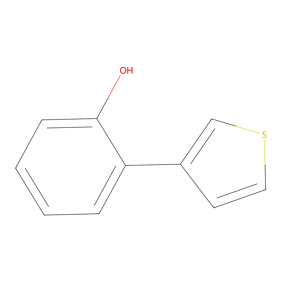 2-(Thiophen-3-yl)phenol molecular structure, CAS 108932-41-8
