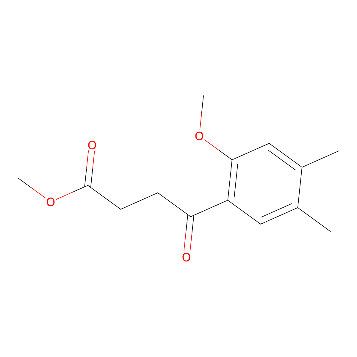 Methyl 4-(2-methoxy-4,5-dimethylphenyl)-4-oxobutanoate molecular structure, CAS 1089324-91-3