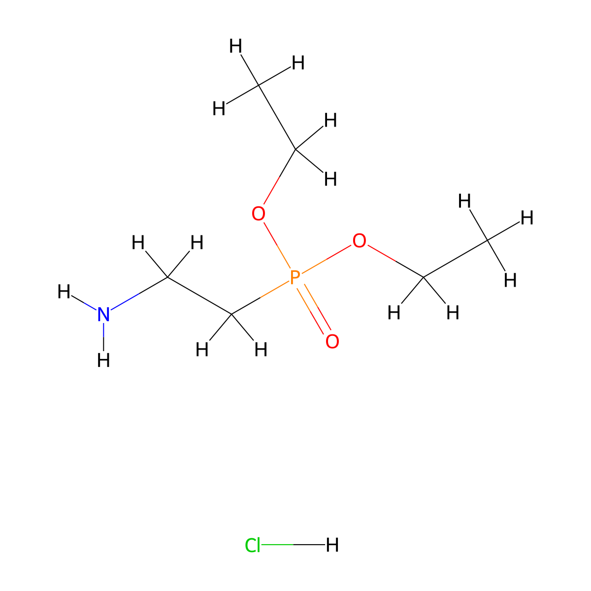 Diethyl (2-aminoethyl)phosphonate hydrochloride molecular structure, CAS 1089328-92-6