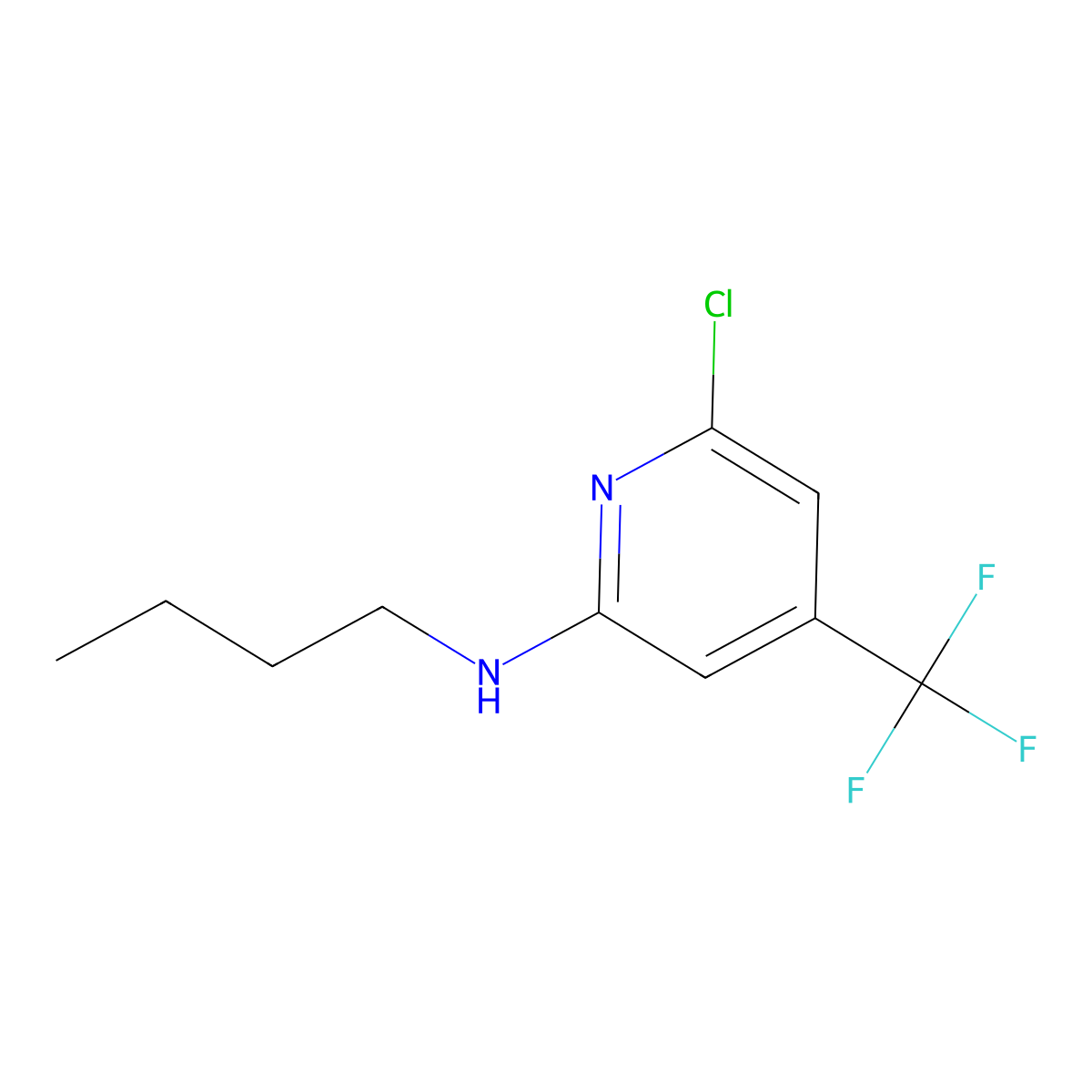 N-butyl-6-chloro-4-(trifluoromethyl)pyridin-2-amine molecular structure, CAS 1089330-51-7