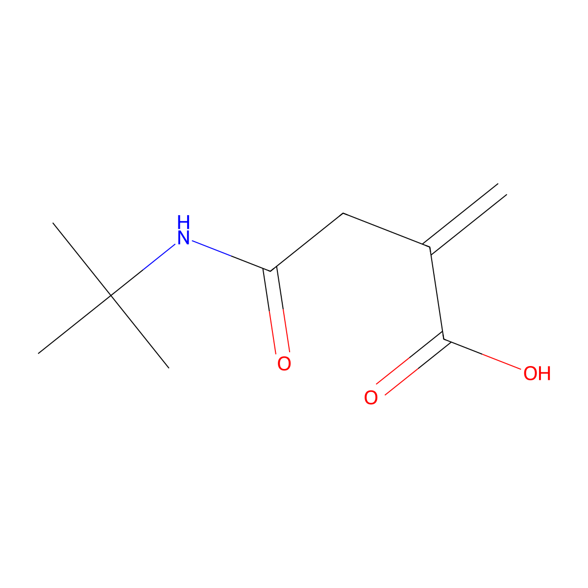 N-tert-Butyl-2-methylene-succinamic acid molecular structure, CAS 1089330-58-4