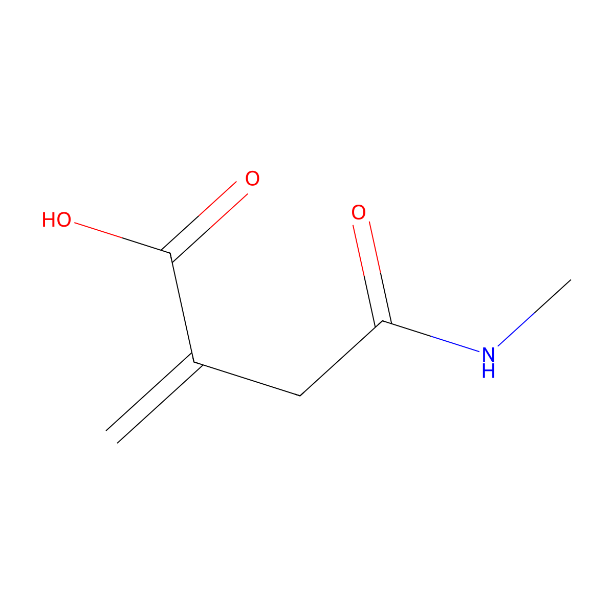 N-Methyl-2-methylene-succinamic acid molecular structure, CAS 1089330-60-8