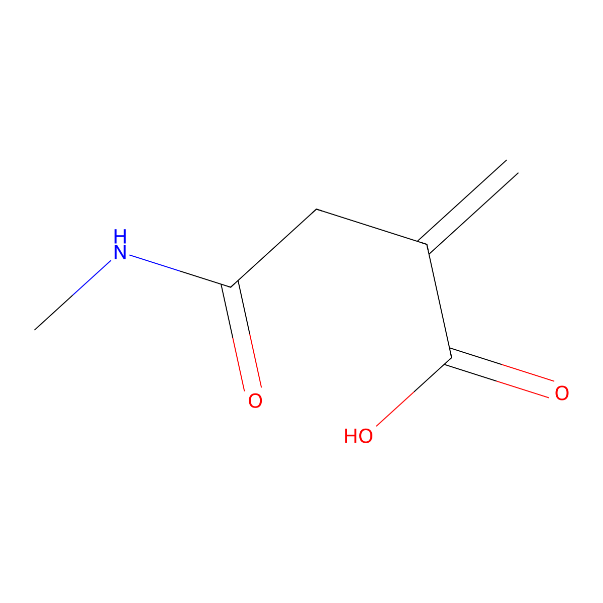 N-Methyl-2-methylene-succinamic acid molecular structure, CAS 1089330-60-8