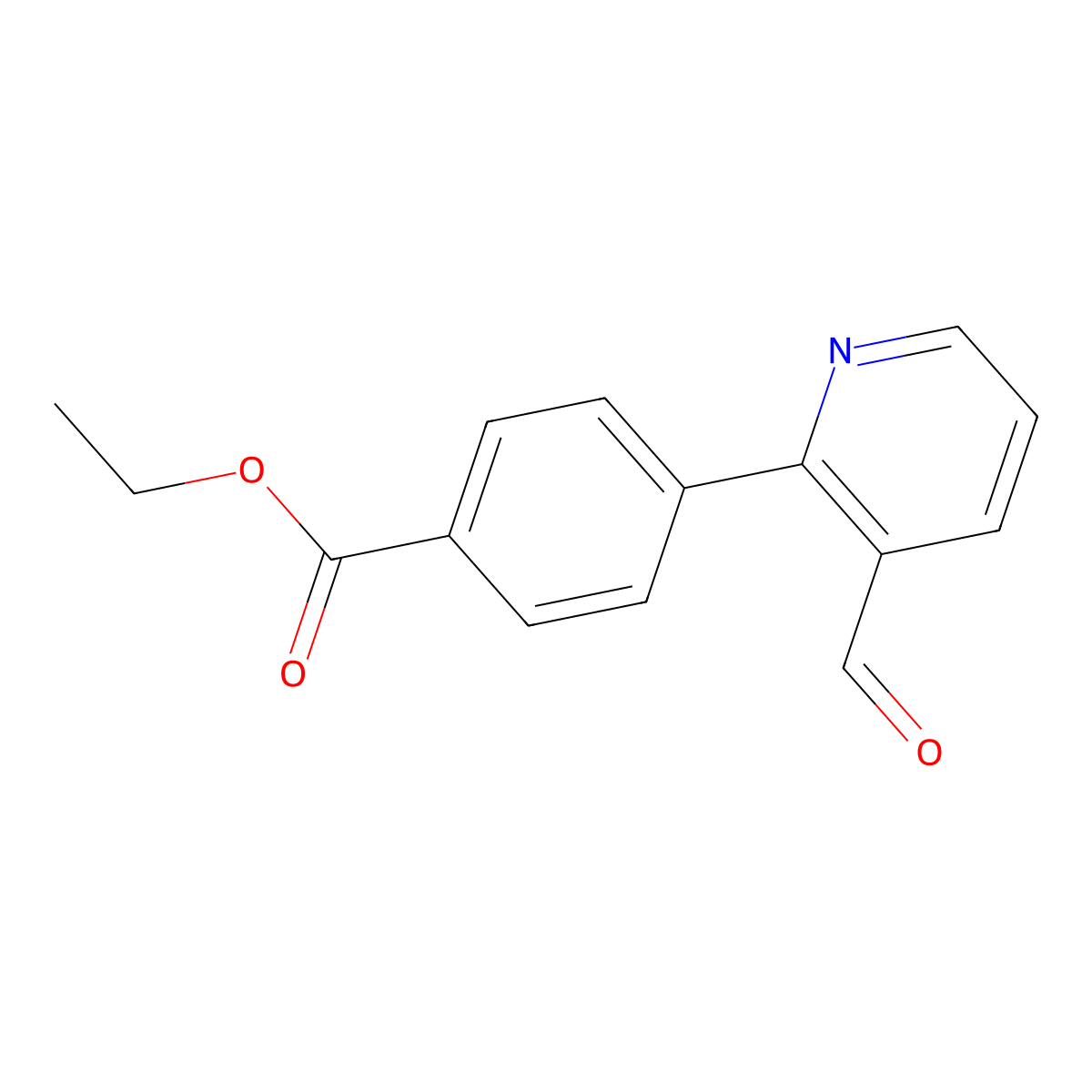 Ethyl 4-(3-formyl-2-pyridyl)benzoate molecular structure, CAS 1089330-62-0