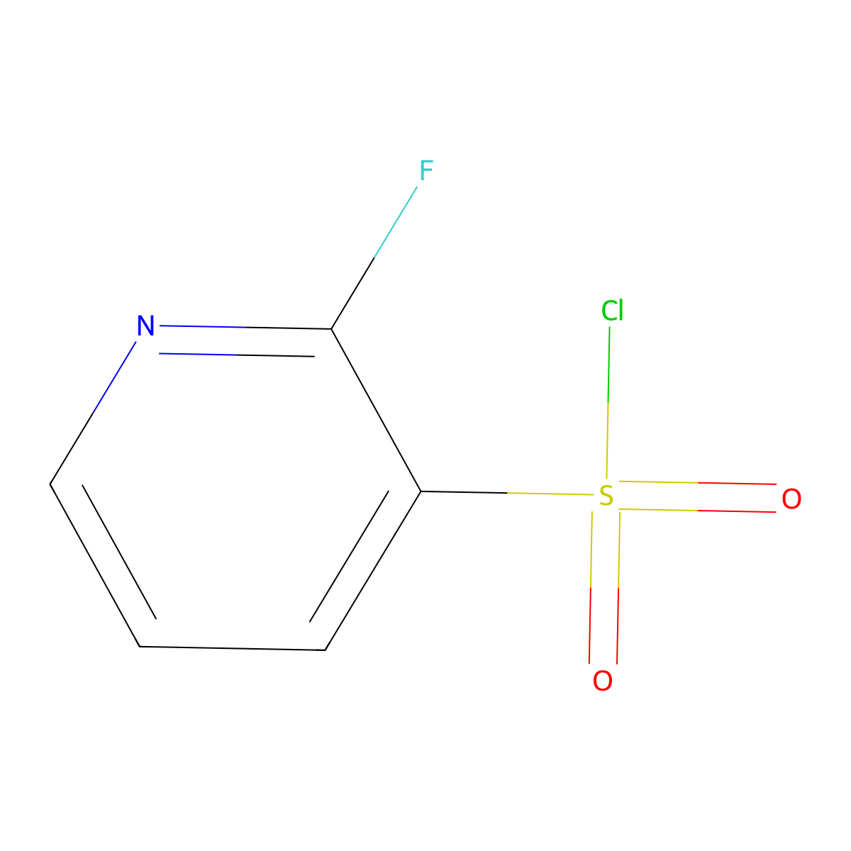 2-Fluoropyridine-3-sulfonyl chloride molecular structure, CAS 1089330-70-0
