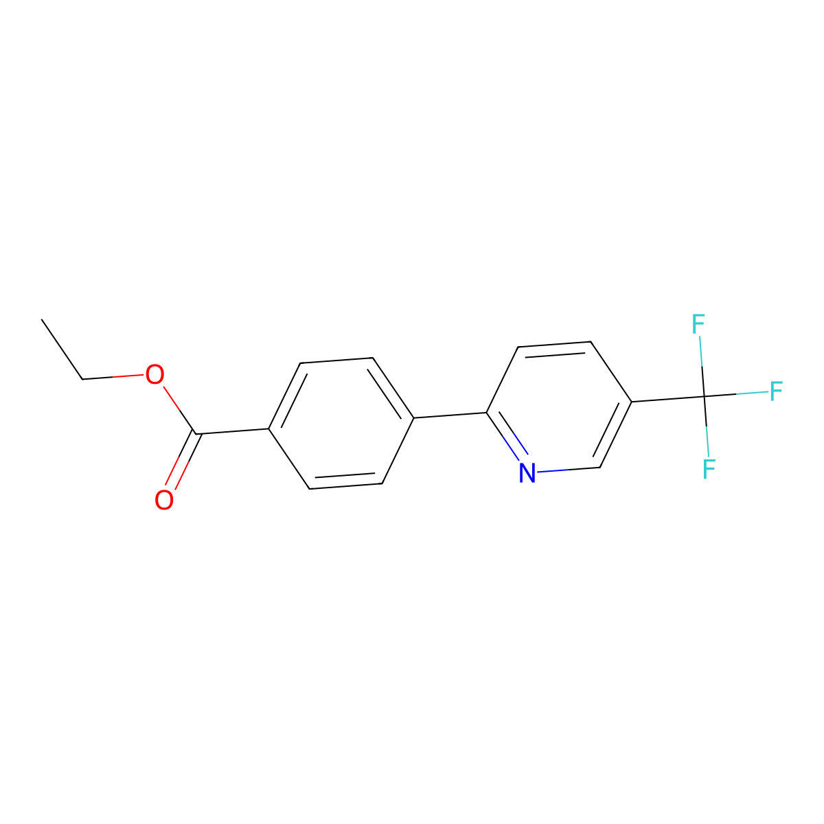 4-(5-Trifluoromethyl-pyridin-2-yl)-benzoic acid ethyl ester molecular structure, CAS 1089330-74-4